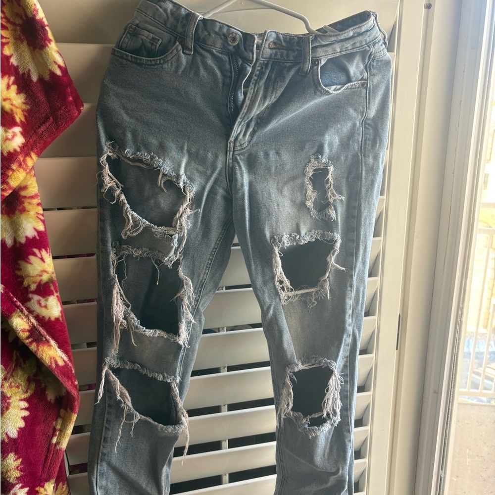 Song of Style High Rise Blue Distressed Jeans